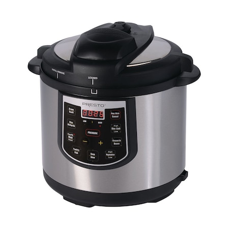 National Presto Presto Aluminum Pressure Cooker 6 qt Silver 02141